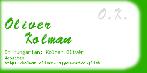 oliver kolman business card